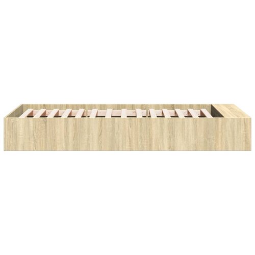  Okvir za krevet boja hrasta 100x200 cm od konstruiranog drva Slike