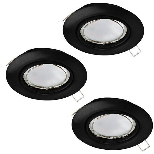 Eglo Ugradbena LED svjetiljka (Topla bijela, Promjer: 8,7 cm, 3 Kom.) Slike
