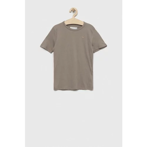 Abercrombie & Fitch Dječja majica kratkih rukava boja: siva, glatki model