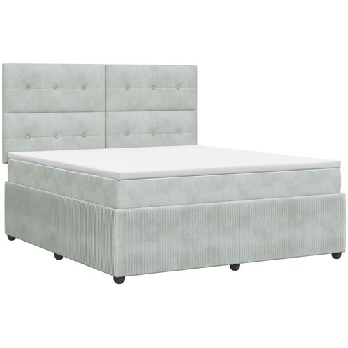  Boxspring krevet s madracem Svjetlosiva 160 x 200 cm Bar&amp;scaron;un Slike