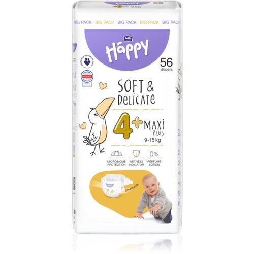 Bella Baby Happy Soft&Delicate Size 4+ Maxi Plus jednokratne pelene 9-15 kg 56 kom Cijene