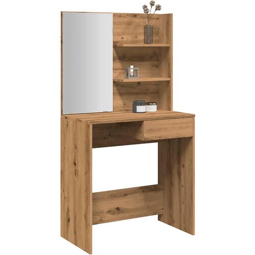 vidaXL Toaletni stol s ogledalom Artisan hrast 74,5x40x141 cm Cijene