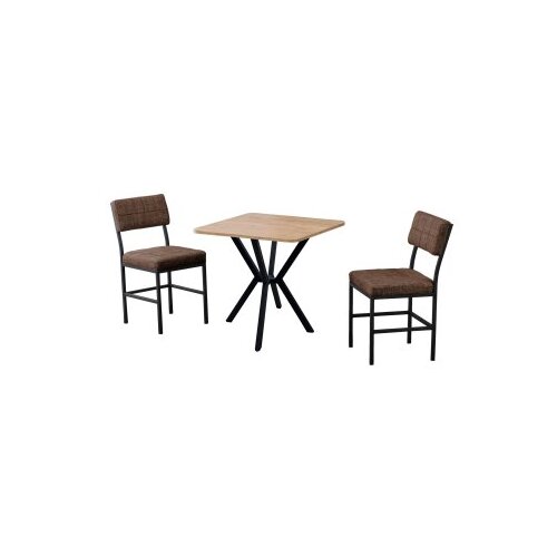 Hanah home Set Trpezarijski sto i 2 stolice Dubai Brown Walnut Cene
