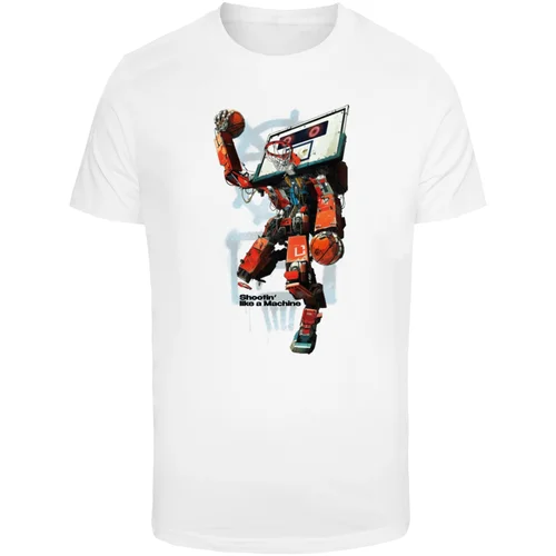 Mister Tee Men's T-shirt Bball Robot white