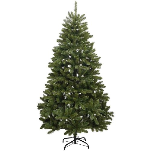 VidaXL Umjetno božićno drvce S LED lampica Zelena 240 cm PVC i metal Slike