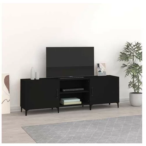  TV omarica črna 150x30x50 cm inženirski les