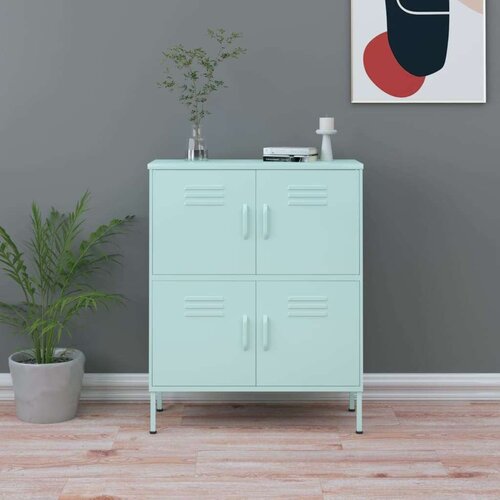 vidaXL Omara za shranjevanje mint zelena 80x35x101,5 cm jeklo Cene
