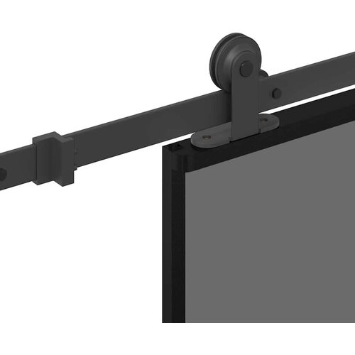 VidaXL klizna vrata s priborom 90 x 205 cmkaljeno staklo i aluminij Slike