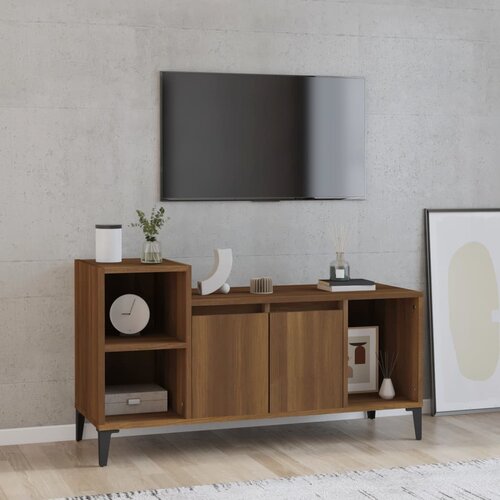TV ormarić boja smeđeg hrasta 100x35x55 cm konstruirano drvo Cijene