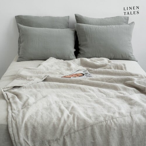 Linen Tales Laneni pro&amp;scaron;iveni prekrivač u prirodnoj boji 220x230 cm Melange &amp;ndash; Slike