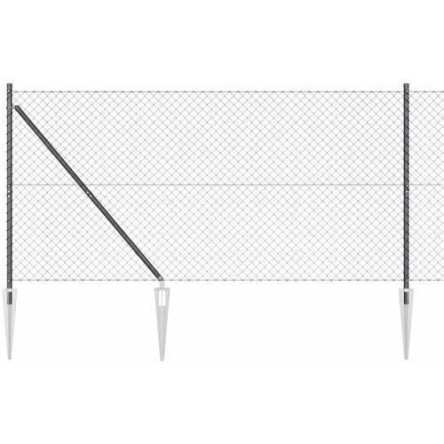 VidaXL Ograda od lančane veze s 7 &amp;scaron;iljaka 1.4x10 m Galvanizirani čelik Slike