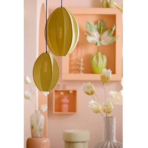 Light &amp;amp; Living Zelena viseća svjetiljka s tekstilnim sjenilom Milatos &amp;ndash; Slike