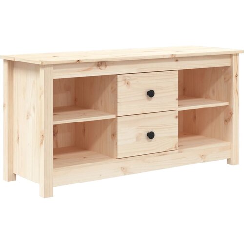 Maison Chic TV omarica - TV stojalo - Televizijska omarica 103x36,5x52 cm trdna borovina, (21699369) Slike