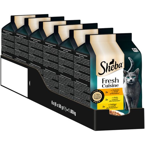 Sheba Fresh Cuisine Taste of Rome 6 x 50 g - Puretina, piletina i perad u umaku Cijene