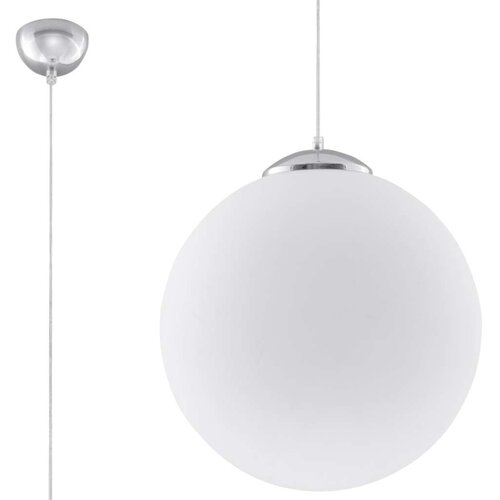  Sollux SL.0264 - Luster na sajli UGO 1xE27/15W/230V prečnik 30 cm bela/sjajni hrom Cene