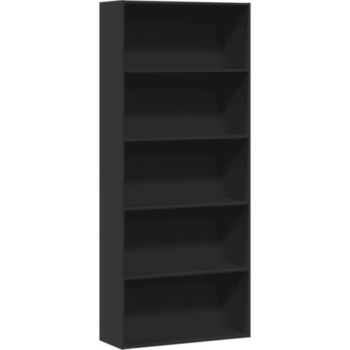 Furnova Knjižna omara črna 80x30x189 cm inženirski les, (21951013) Slike