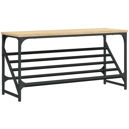 VidaXL stalak za cipele boja hrasta 90 x 30 x 45 cm konstruirano drvo Slike