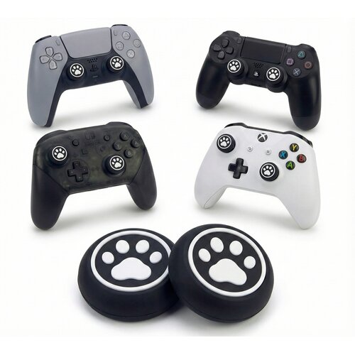  Mačje tačke par silikonskih kapic črne barve za PS5 & PS4 & XBOX & Switch Pro Cene