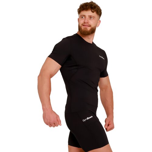 GymBeam Kompresijska majica High Black Slike