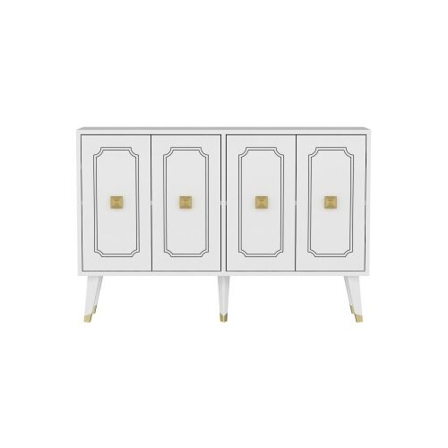 Woody Fashion roland - white, gold whitegold console Slike