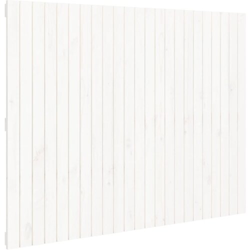  Zidno uzglavlje bijelo 146,5x3x110 cm od masivne borovine Slike