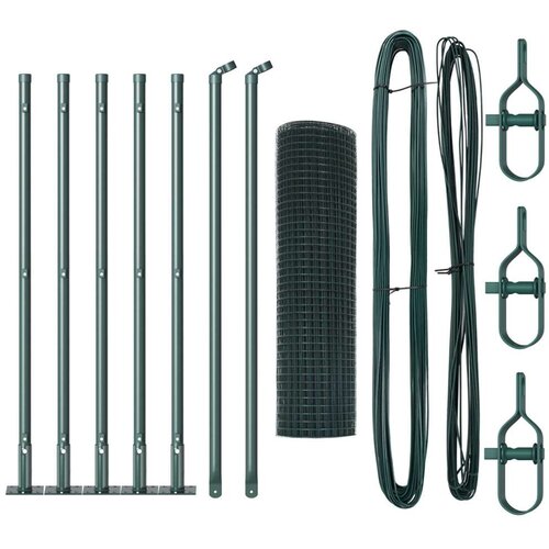  Set Stupova za Ograde Set od 2 Zelena Metal s plastičnom oblogom Cijene