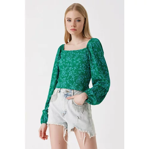Bigdart Blouse - Green - Fitted