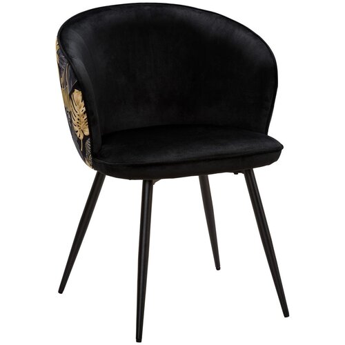 MID.YOU NASLANJAČ, les, kovina, tekstil črna, zlate barve Cene