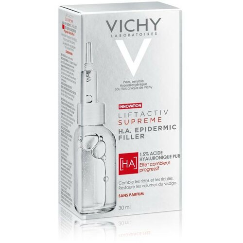Vichy liftactiv supreme h.a. epidermic filler za punoću kože i efekat popunjavajna bora i tankih linja, 1,5% čiste hijaluronske kiseline, 30 ml Slike