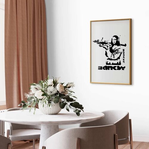  Plakat - Mona Lisa with a Bazooka 29.7x42 Zlatni okvir Slike