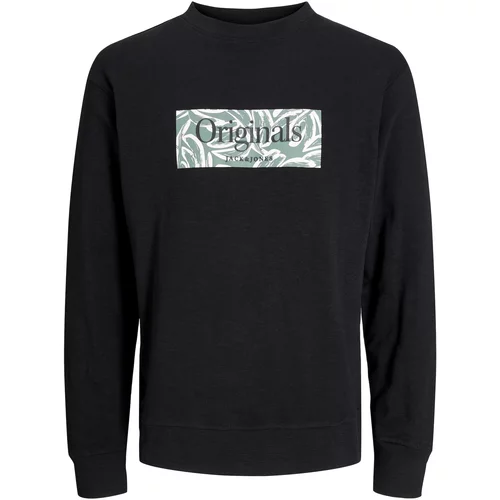 Jack & Jones Sweater majica 'LAFAYETTE' menta / crna / bijela