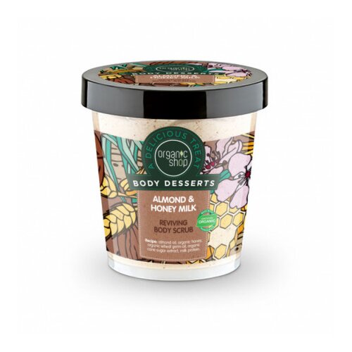 Organic Shop piling za telo - Body Desserts Almond & Honey Milk Reviving Body Scrub (450 ml) Cene