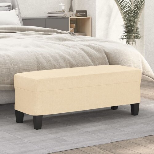  Klupa krem 100 x 35 x 41 cm od tkanine Cijene