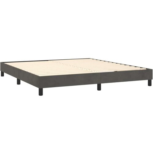  Box spring s madracem LED tamnosivi 160x200 cm bar&amp;scaron;un Slike