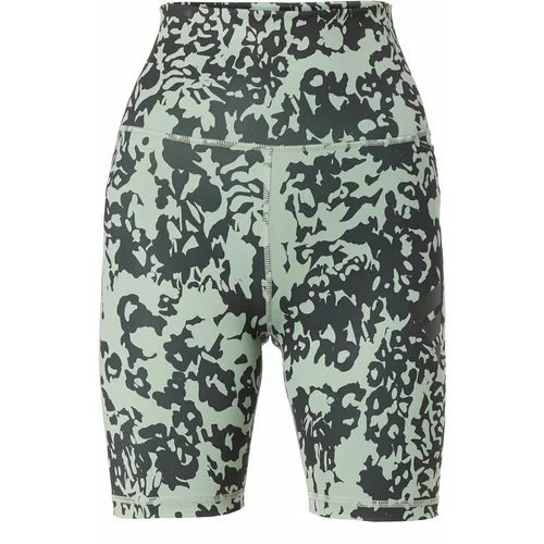 Adidas Sportske hlače 'Optime Stash Floral Print' svijetlozelena / tamno zelena