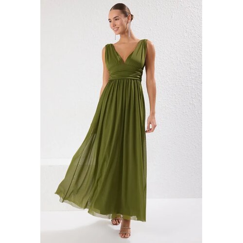 TRENDYOLMILLA Ženska haljina Tprss25Ae00096, MaslinastoZelena Cene