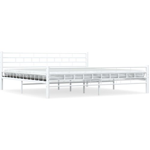  Okvir za krevet bijeli metalni 200 x 200 cm Slike
