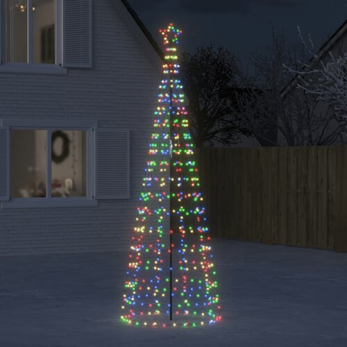vidaXL Osvetljena novoletna jelka s konicami 570 LED barvita 300 cm Cene