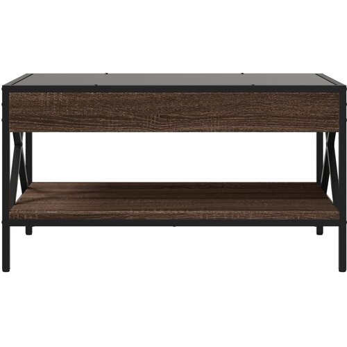  Stolić s beskonačnim LED svjetlima boja hrasta 70x50x38 cm Slike