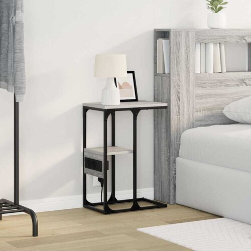  Noćni ormar s ladicama Sivi hrast sonoma 41.5 x 26 x 60.5 cm Slike