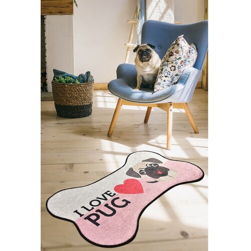 Conceptum Hypnose tepih I Love Pug, 60 x 100 cm, šareni Cene