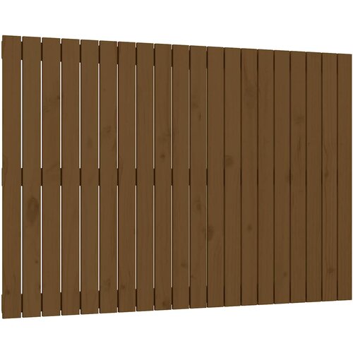  Uzglavlje za krevet boja meda 127,5x3x90 cm masivna borovina Slike