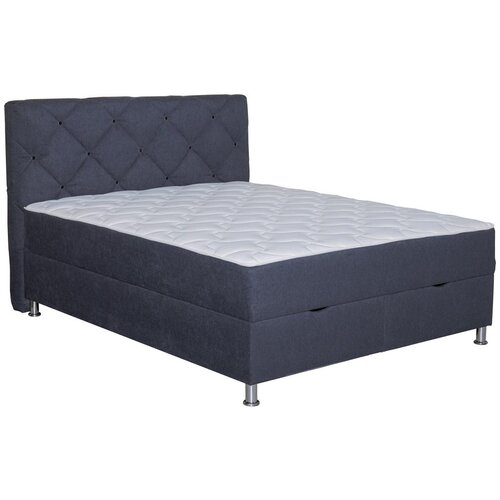 Modern Living Postelja Z Vzmetnico Black Diamant, Antracit, 180x200 Slike