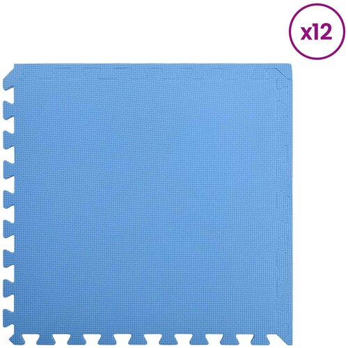  Podloga za bazen 12 pcs Plava 4,32 ㎡ EVA pjenasti materijal Slike