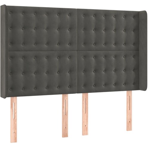  LED uzglavlje tamnosivo 147x16x118/128 cm bar&amp;scaron;unasto Slike