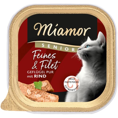  Ekonomično pakiranje Miamor Fino & Filet Senior 32 x 100 g - Perad i govedina Cene