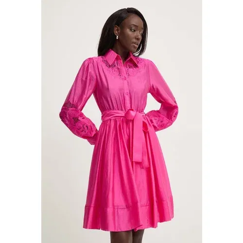 Answear Lab Haljina boja: ružičasta, mini, širi se prema dolje