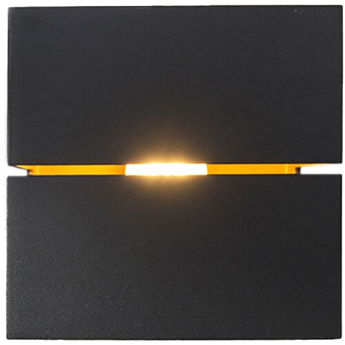 QAZQA Moderna stenska svetilka črna z zlatom 9,7 cm - Transfer Groove Cene