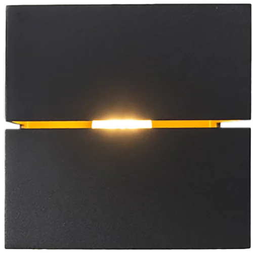 QAZQA Moderna stenska svetilka črna z zlatom 9,7 cm - Transfer Groove