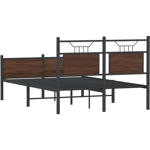 VidaXL Okvir kreveta bez madraca smeđa boja hrasta 120 x 200 cm drveni Slike